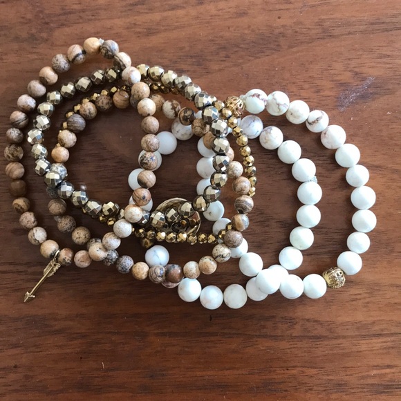 Bohemian beaded bracelets sold as Set - Picture 1 of 2